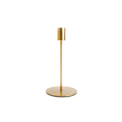 Candle holder 10xH20cm metal gold Pillar