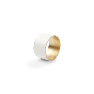 Napkin ring 5cm white/gold Centro - set/4