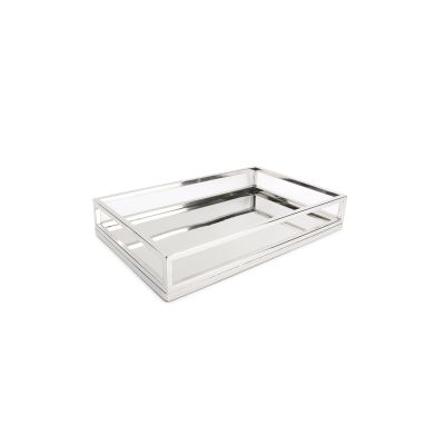 Serving tray 39,5x24,5xH7cm mirror Digna