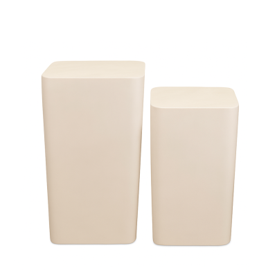 Side table 30x30xH47cm/35x35xH53cm 2 pieces ivory Mio