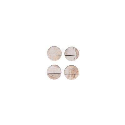 Naamkaarthouder 5cm marmer beige Opus - set/4