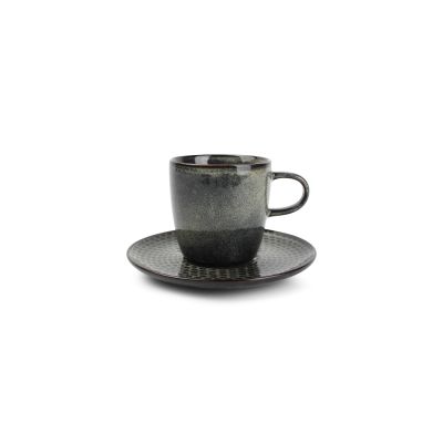 Cup 18cl and saucer green/blue Stitch