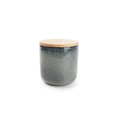 Voorraadpot 12xH12cm groen/blauw Meridian