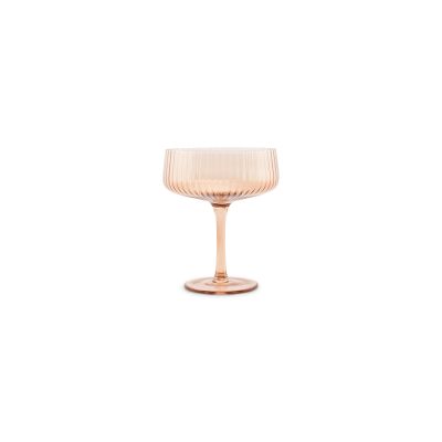 Champagne glass 23cl coupe amber Ray - set/4