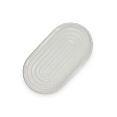 Serving dish 35x19,5xH2cm beige Mochi