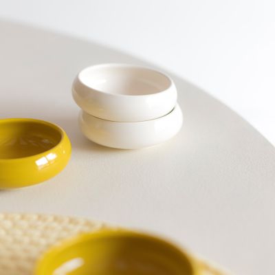 Kom 9,5xH3cm beige Billie - Set van 2