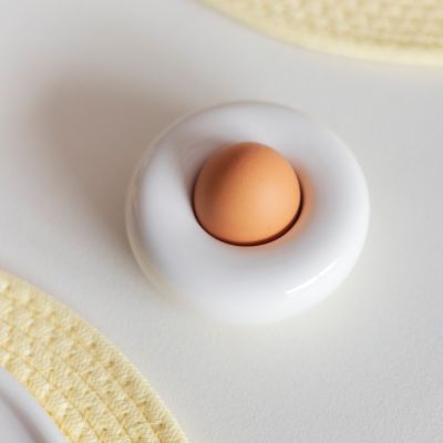 Eierdop 10xH4cm beige Billie - Set van 2