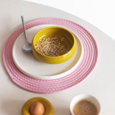 Kom 16xH5,5cm mustard yellow Billie - Set van 2