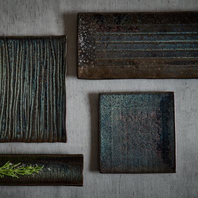 Plat bord 18x17cm seaweed Umi