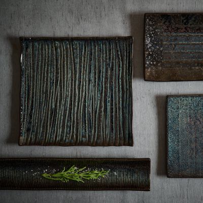 Plat bord 25x24cm seaweed Umi