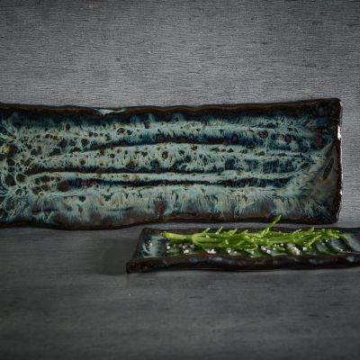 Serveerschaal 32x10cm seaweed Umi
