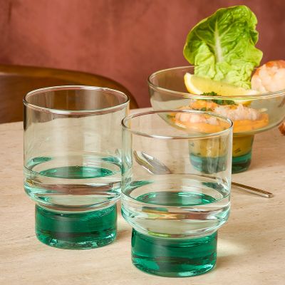 Glas 37cl groen Revera - Set van 6