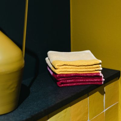 Serviette de main 30x30cm sunny yellow Pixie - Lot de 2