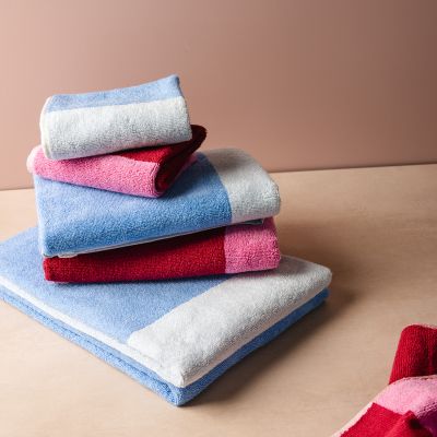 Serviette de bain 50x100cm ocean blue Pixie - Lot de 2