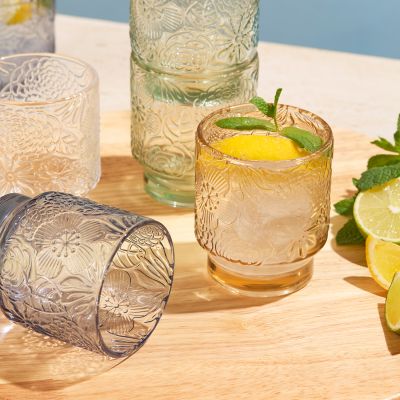 Glas 30cl amber Flora - 4er-Set