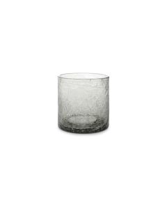 Glas 22cl grijs Crackle