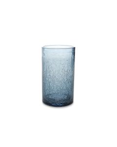 Glas 40cl blue Crackle