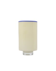 Vaas 15xH26cm cream white Milo
