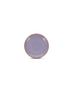 Assiette plate 18xH2,5cm violet/orange Duo