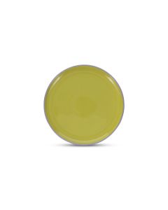 Assiette plate 26xH2,5cm vert/violet Duo