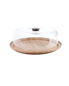 Serving dish 30,5cm with dome brown Buffet