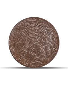 Assiette plate 27cm martelé copper Brass