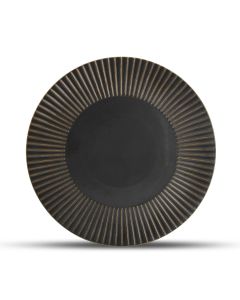 Assiette plate 27,5cm rayé silver Brass