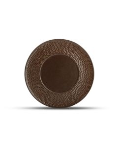 Assiette plate 28cm aile martelé copper Brass