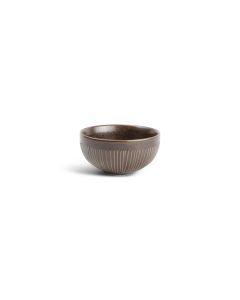 Bowl 8,5xH4cm line copper Brass