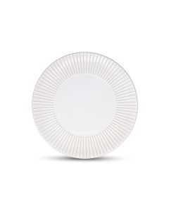Assiette plate 27,5cm rayé white Brass