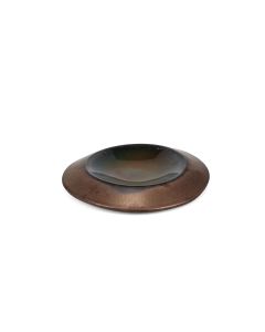 Diep bord 27/17,5xH4cm gold Cone