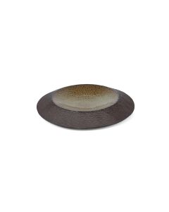 Diep bord 25,5x17cm textured moss Cone