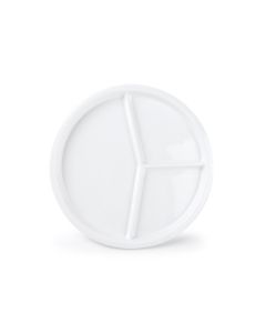 Divider plate 22,5cm 3 parts white Care