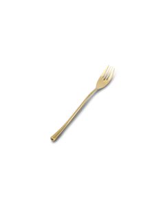 Dessert fork matte gold Revive - set/6