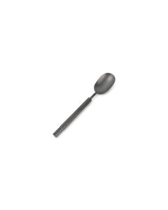 Tea spoon matte black Helix - set/6