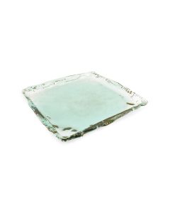 Serving dish 34x34xH3cm green Ecovitra