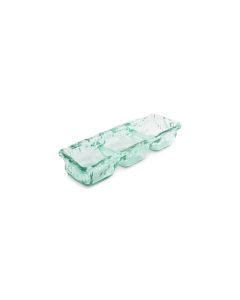 Servierschale 32x10xH5,5cm 3 geteilt green Ecovitra