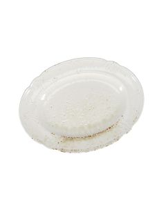 Plat à servir 32,5x24cm beige Seance