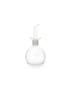 Oil bottle with spout 0.16l round glass