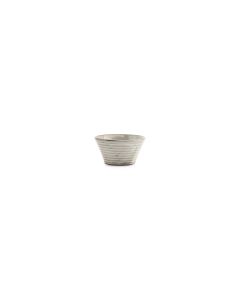 Bowl 10xH5cm conical grey Line