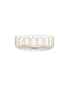 Wire basket 26,5xH7,5cm grey Flores