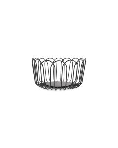 Wire basket 19xH10cm black Flores