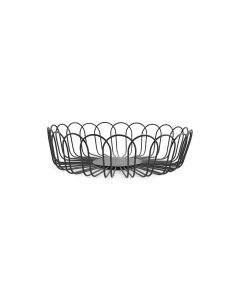 Wire basket 26,5xH7,5cm black Flores