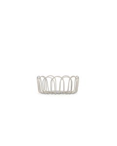 Wire basket 16xH7cm grey Flores