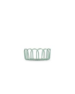 Wire basket 16xH7cm green Flores