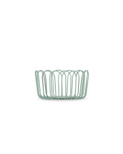 Wire basket 19xH10cm green Flores