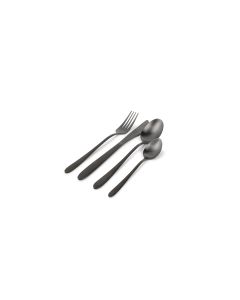 Cutlery set 24 pieces matte black Slim