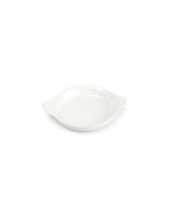 Baking dish 15/19xH3cm white Flavor