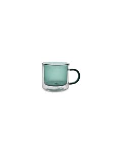 Mug 27cl double wall green Liv - set/2