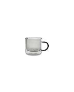 Mug 27cl double wall grey Liv - set/2